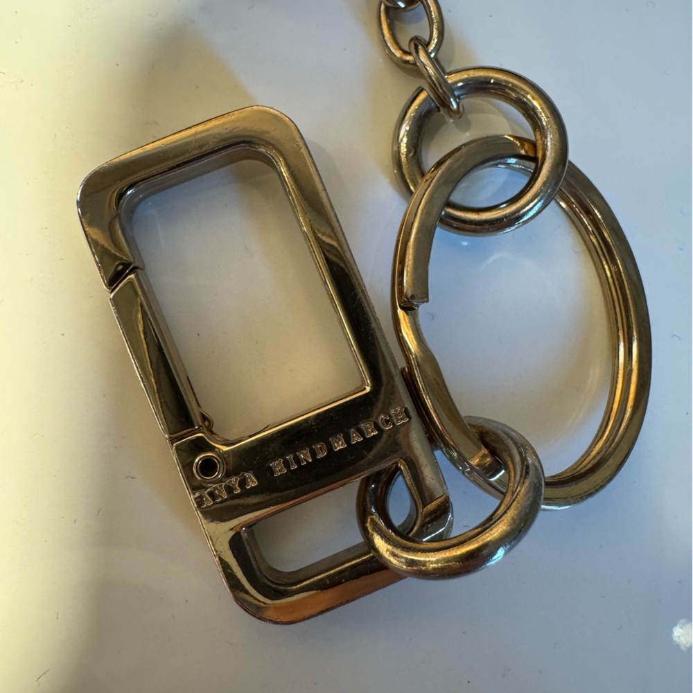 Anya Hindmarch Black Leather Coin Purse w/ Keychain - Picture 9 of 9